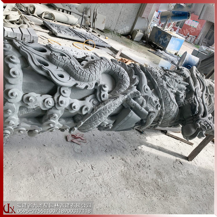 惠安青石石雕龍柱圖片