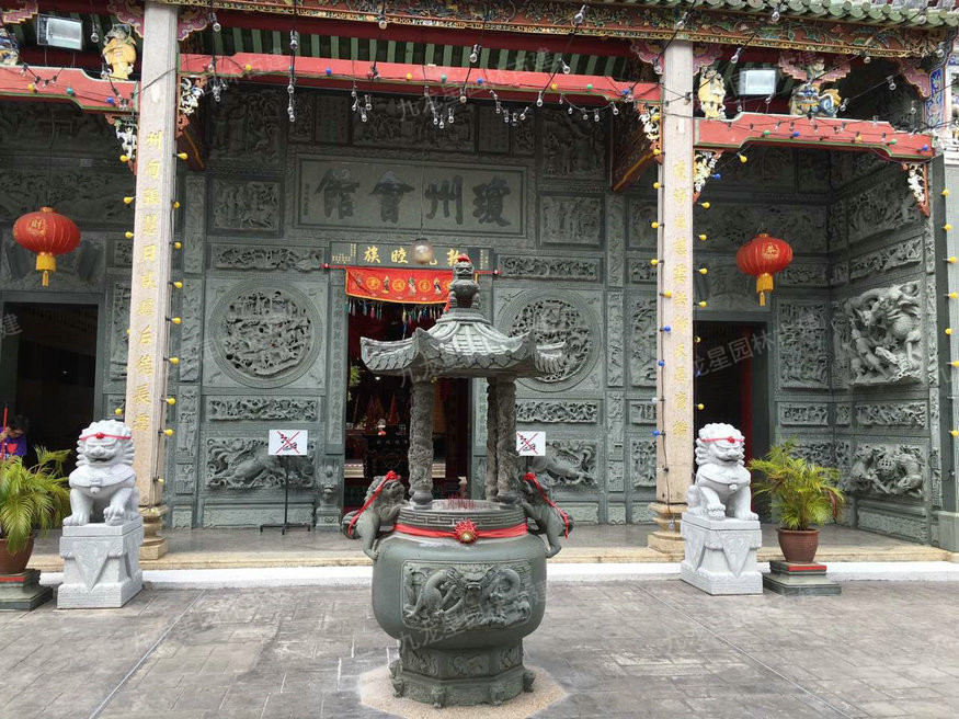 中式墻面石雕浮雕圖片