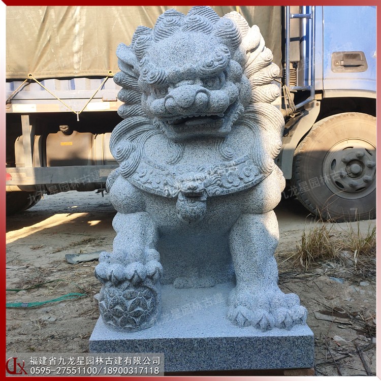 門(mén)口石雕獅 子圖片