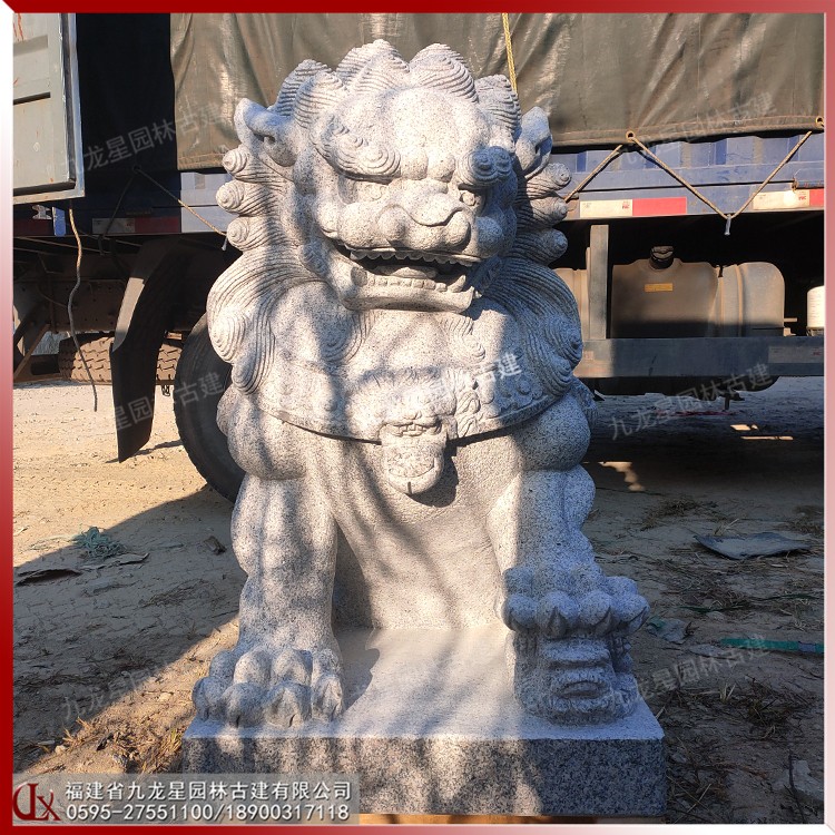 門(mén)口石雕獅 子圖片