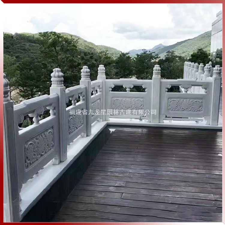 寺廟石雕欄桿圖片